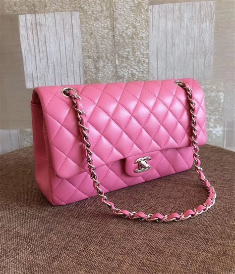 chanel quilted pink bag|original quilted chanel bag.